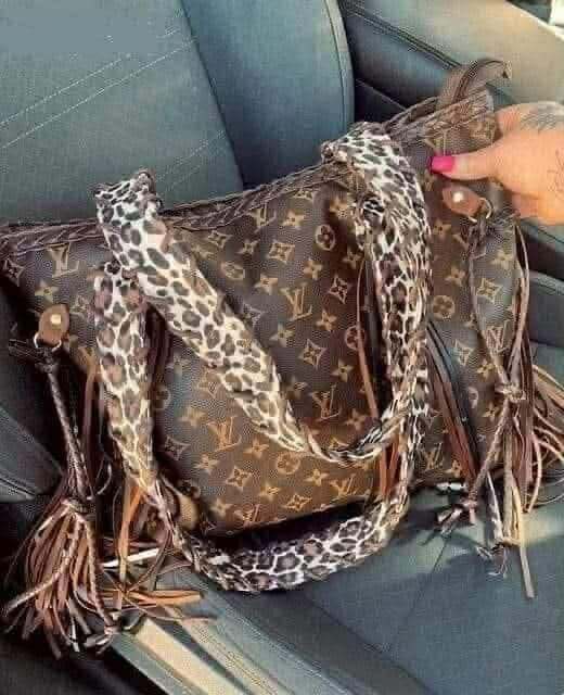 Boho vee leopard and tassle